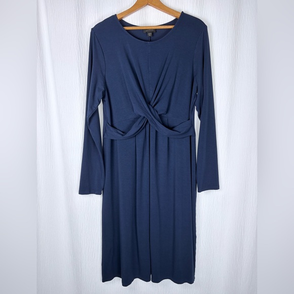 J. Jill Dresses & Skirts - J. Jill Wearever Midnight Blue Midi Dress Women’s size Medium Petite